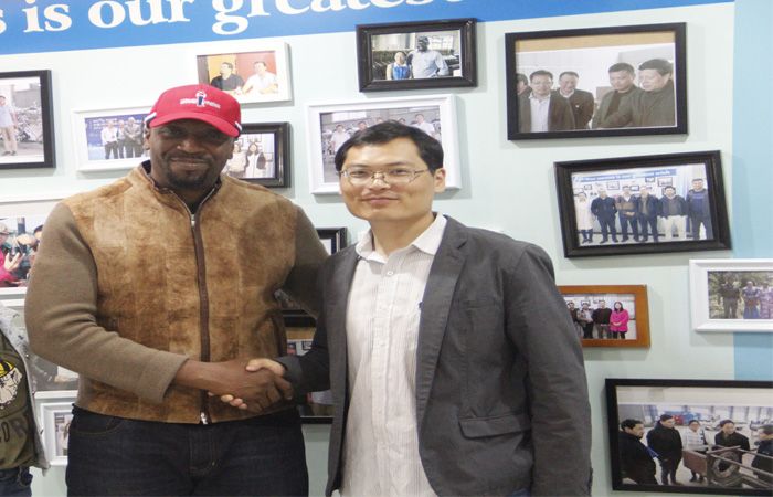 Nigeria client visit factory for cassava starch processing machinery
