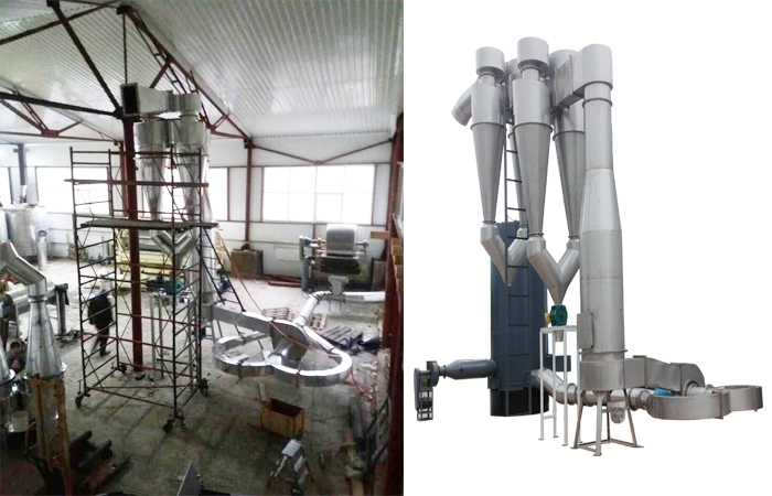 Potato starch dryer installation by Ukraine client