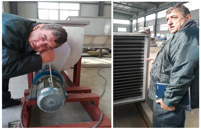 Tanzanian client inspect cassava flour processing machine before shipment