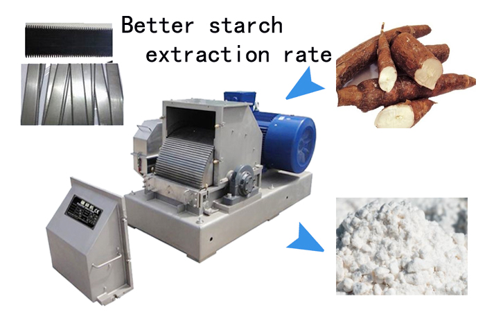 cassava rasping machine in cassava starch processing 