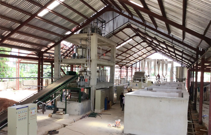 Cassava starch production plant installed in Cambodia