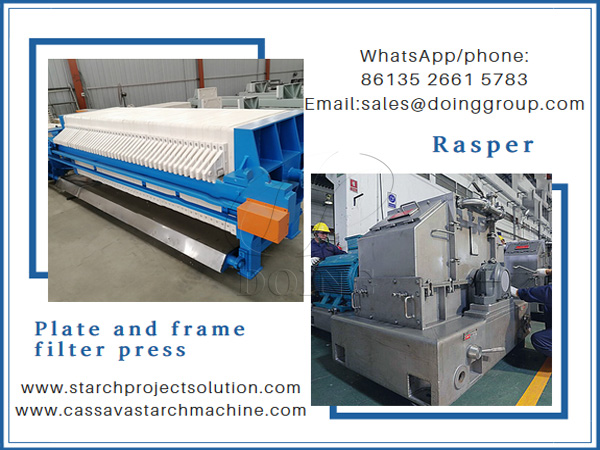 Modern equipment for cassava flour processing