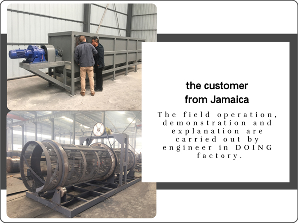The customer from Jamaica visits DOING cassava processing machine