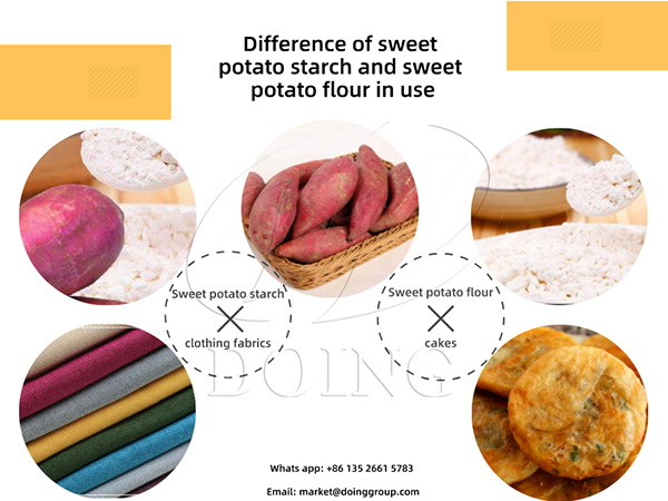 difference of sweet potato starch and sweet potato flour