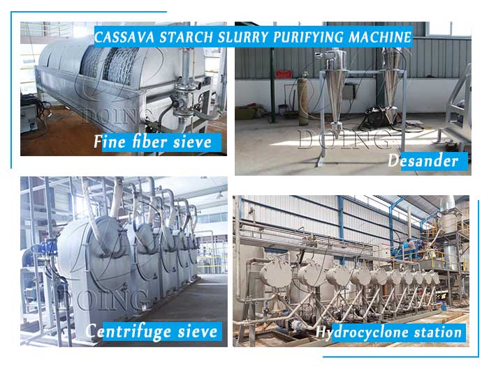 What necessary machine is needed to purify starch in cassava starch processing plant?