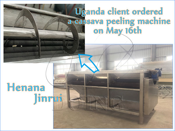 Uganda client placed order for cassava peeling machine on May 16th 2022!