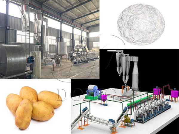 Potato starch processing plant machine