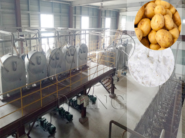 Machine used for preparation of starch from potato