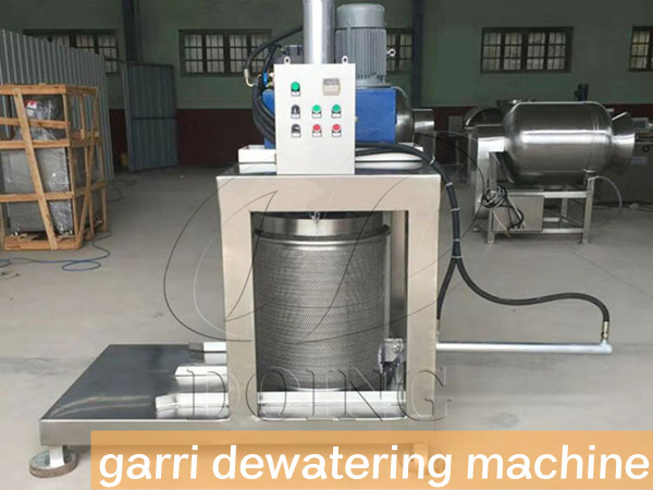 Our old client from Côte d'Ivoire repurchased a garri dewatering machine from Henan Jinrui