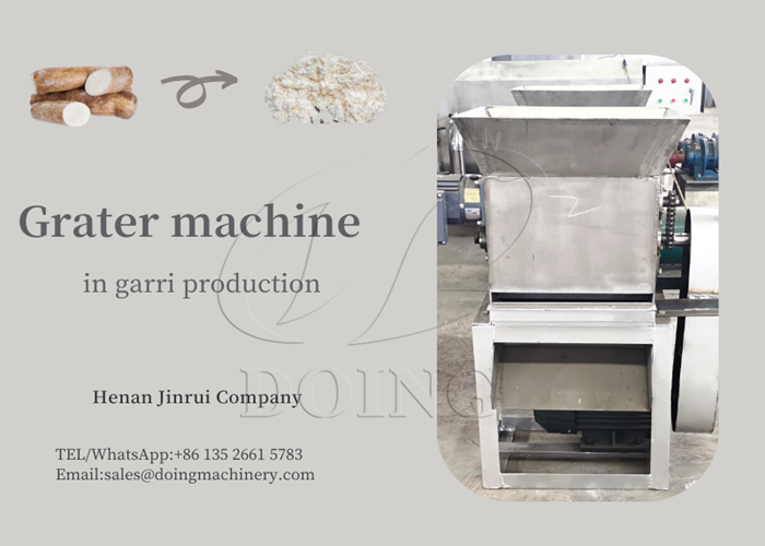 cassava grater machine in garri processing line