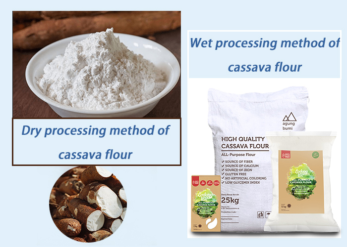 different quality cassava flour under two processing methods