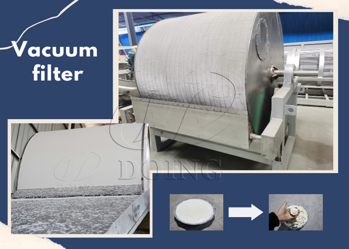 vacuum filter for starch extraction