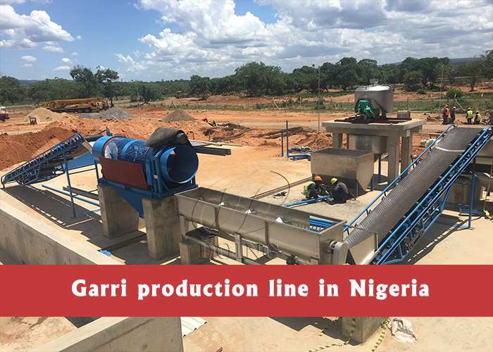 garri making line in Nigeria