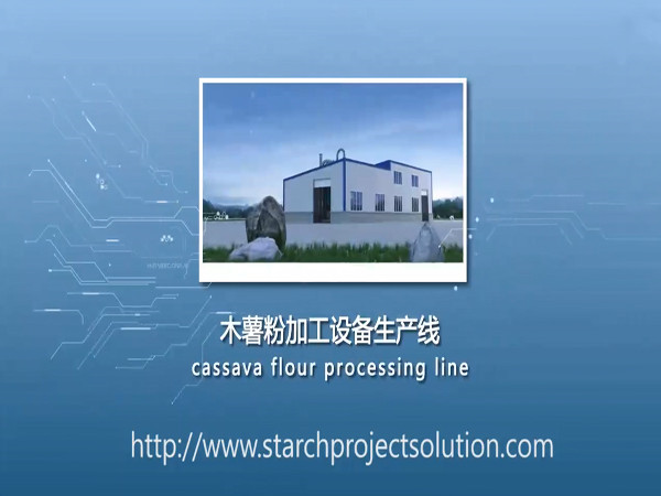 Complete cassava flour processing plant full view 3D video