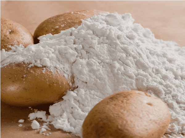 How is potato starch processed from potato?
