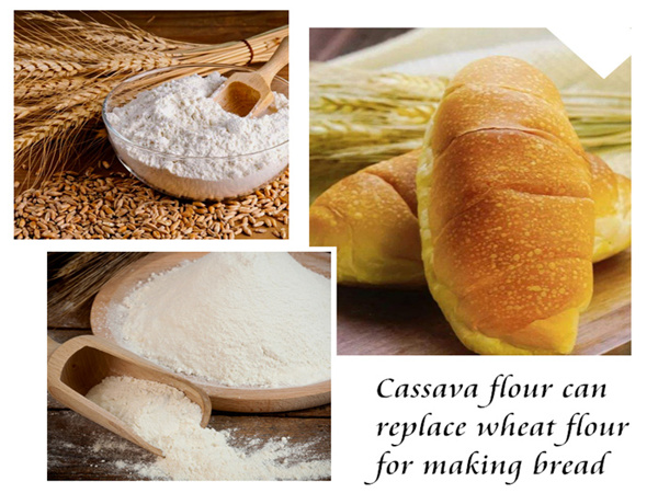 What steps are involved in the production process of cassava flour?