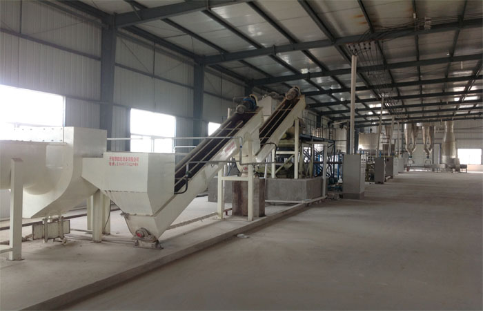 What is the processing capacity of potato starch production line ?