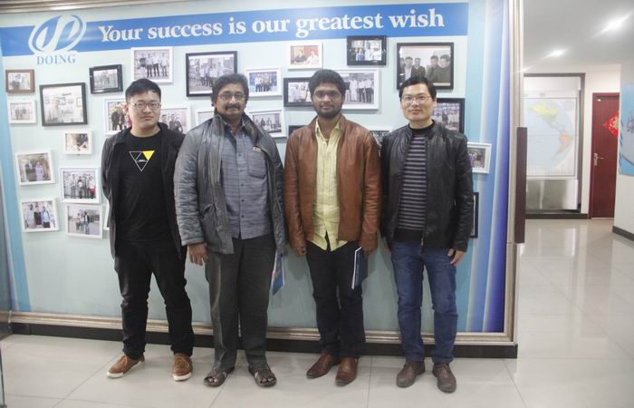 India customer visit our company for cassava starch processing plant