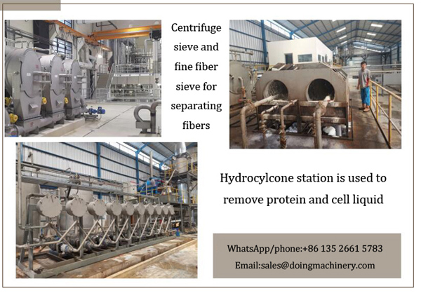 centrifuge sieve and hydrocyclone station for cassava starch making