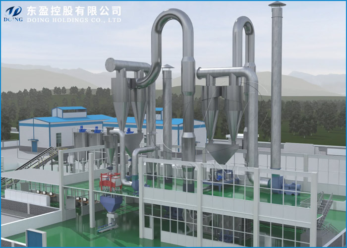 two-staged cassava powder dryer 