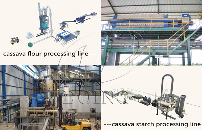 cassava starch processing line and cassava flour processing line